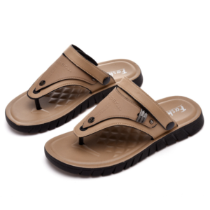 New summer men's flip-flops, non-slip soft sole, high-end fashion outdoor thong beach sandals for men